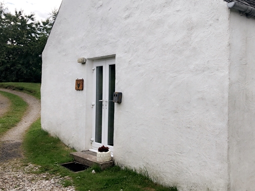 chicken coop cottage entrance